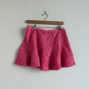 Vintage Y2K BCBG Ruffled Pink Mini Skirt Size 6
